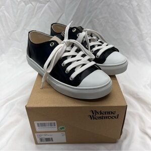 Vivienne Westwood Plimsoll Low Top Black Vegan Nappa Sneakers